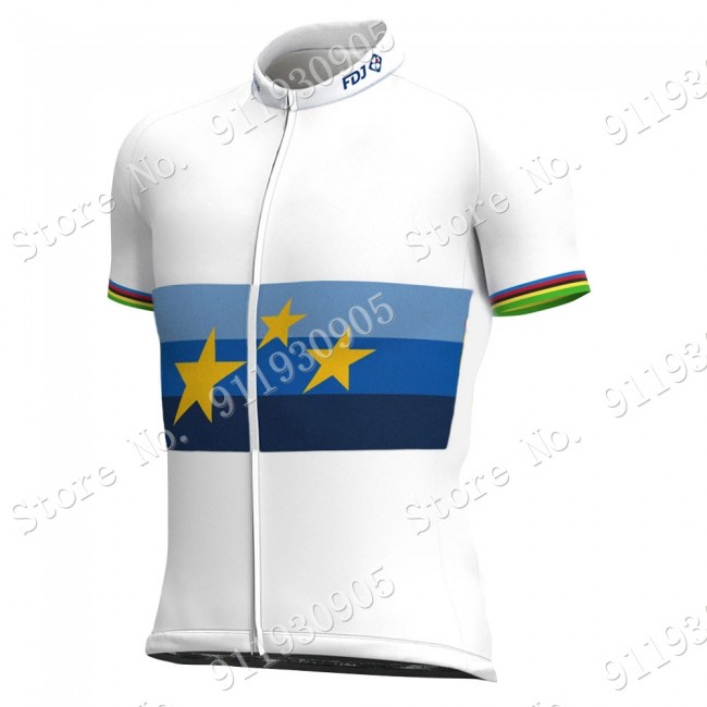 FDJ Pro Team European Champion 2021 Maglia Ciclismo Manica Corta Nnlmk FDJ Pro Team European Champion 2021 Maglia Ciclismo Manica Corta Nnlmk