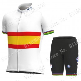 FDJ Pro Team Spanish Champion 2021 abbigliamento Bici Completo Maglia Ciclismo Corta e Salopette ZQThx