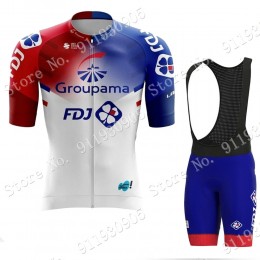 FDJ Pro Team 2021 abbigliamento Bici Completo Maglia Ciclismo Corta e Salopette 5LbHX