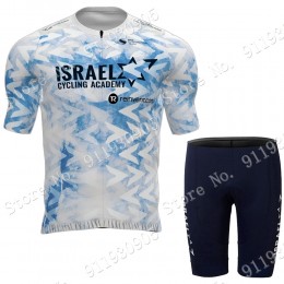 White Israel Start Up Nation Giro d'Italia 2021 abbigliamento Bici Completo Maglia Ciclismo Corta e Salopette kkC4Y