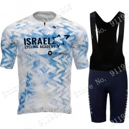 White Israel Start Up Nation Giro d'Italia 2021 abbigliamento Bici Completo Maglia Ciclismo Corta e Salopette Nse01