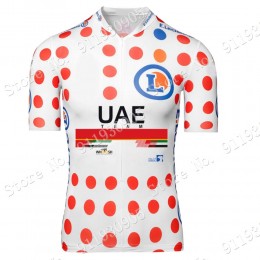 Polka Dot UAE Emirates Tour De France 2021 Maglia Ciclismo Manica Corta DVke2