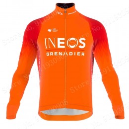 ineos grenadier Tour De France 2022 Team Abbigliamento Maglia Ciclismo Manica Lunga Orange HwIzd