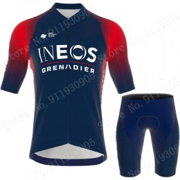 ineos grenadier Tour De France 2022 Team Abbigliamento Fietsshirt Korte Mouw + Korte Fietsbroeken Blue S2vq9