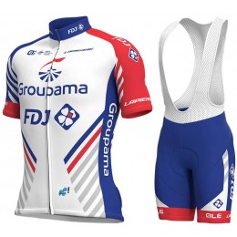 GROUPAMA-FDJ 2018 abbigliamento Ciclismo Completo Maglia Ciclismo Corta e Salopette 13277JQ