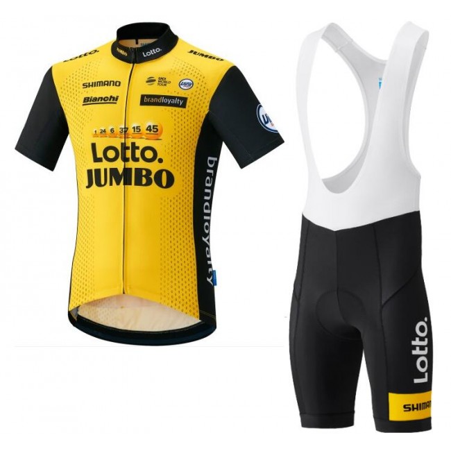 LottoNL-Jumbo 2018 abbigliamento Ciclismo Completo Maglia Ciclismo Corta e Salopette 58344CX LottoNL-Jumbo 2018 abbigliamento Ciclismo Completo Maglia Ciclismo Corta e Salopette 58344CX