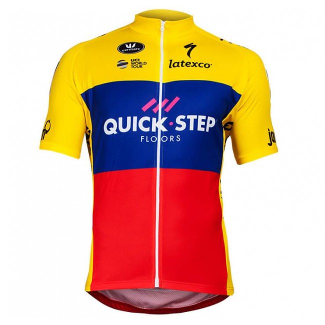 Quick Step Floors Ecuadorian Champion 2018 Maglia Ciclismo Manica Corta 53343DO Quick Step Floors Ecuadorian Champion 2018 Maglia Ciclismo Manica Corta 53343DO