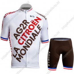 Ag2r Mondiale Citroen 2021 France Team abbigliamento Bici Completo Maglia Ciclismo Corta + pantaloncini ZZTNX