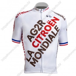 Ag2r Mondiale Citroen 2021 France Team abbigliamento Bici Completo Maglia Ciclismo Corta e Salopette AECLU