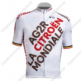 Ag2r Mondiale Citroen 2021 belgium Team abbigliamento Bici Completo Maglia Ciclismo Corta e Salopette MFQEP