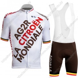 Ag2r Mondiale Citroen 2021 belgium Team abbigliamento Bici Completo Maglia Ciclismo Corta e Salopette IQTFC