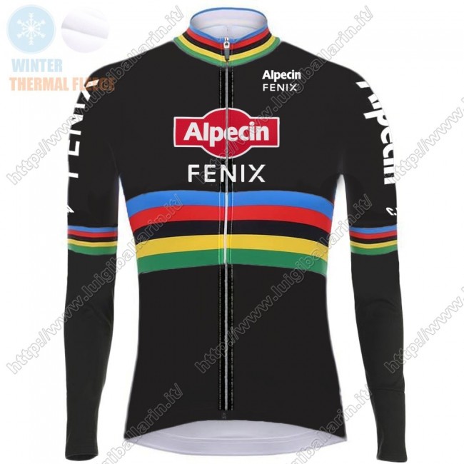 Winter 2021 Alpecin Fenix World Champion Noir Maglia Ciclismo Manica Lunga GXEJX Winter 2021 Alpecin Fenix World Champion Noir Maglia Ciclismo Manica Lunga GXEJX