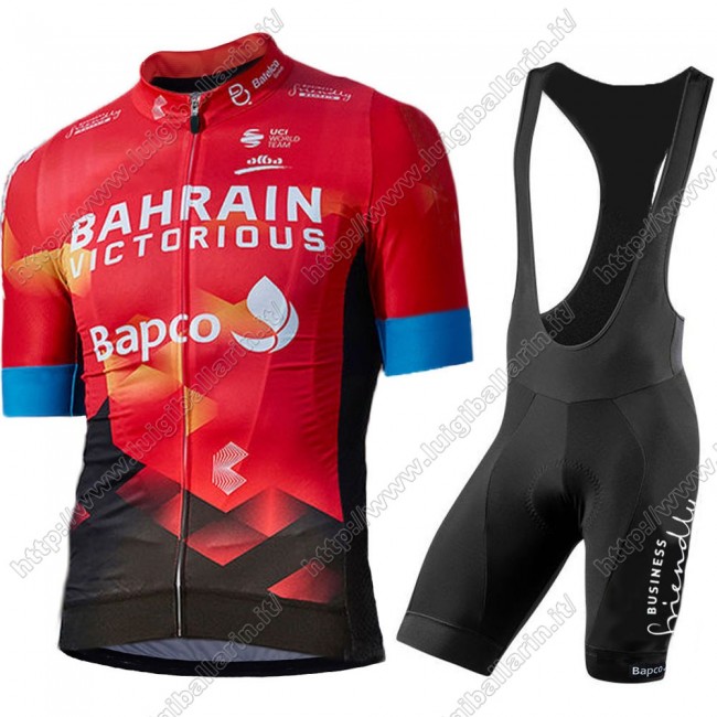 Bahrain Victorious 2021 Team abbigliamento Bici Completo Maglia Ciclismo Corta + pantaloncini YFBPO Bahrain Victorious 2021 Team abbigliamento Bici Completo Maglia Ciclismo Corta + pantaloncini YFBPO