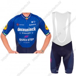 Deceuninck quick step Irish 2021 abbigliamento Bici Completo Maglia Ciclismo Corta e Salopette DDWZN
