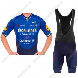 Deceuninck quick step Irish 2021 abbigliamento Bici Completo Maglia Ciclismo Corta e Salopette MFJCP