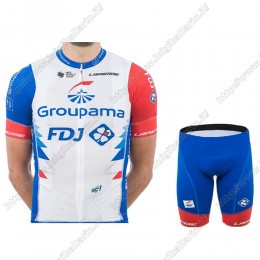 Groupama Fdj 2021 abbigliamento Bici Completo Maglia Ciclismo Corta + pantaloncini IDAWC