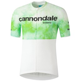 Cannondale FACTORY RACING 2022 Maglia da ciclismo manica corta bianca (cerniera lunga) Squadra di ciclismo professionale