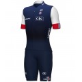 Maglia da ciclismo Francia 2023 manica corta (zip lunga) - Squadra ciclistica professionale ALE