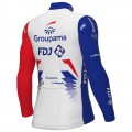 Maglia da ciclismo a maniche lunghe GROUPAMA-FDJ 2022 - squadra di ciclismo professionale ALE Maglia da ciclismo a maniche lunghe GROUPAMA-FDJ 2022 - squadra di ciclismo professionale ALE