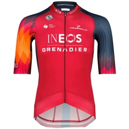 Maglia da ciclismo INEOS GRENADIERS 2023 EPIC RACE manica corta (zip lunga) Squadra ciclistica professionale