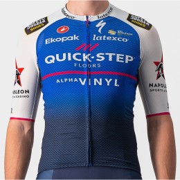 Maglia da ciclismo Quick Step Alpha Vinyl 2022 CLIMBER'S 3.1 manica corta (cerniera lunga) squadra di ciclismo professionale