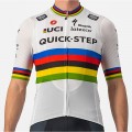 Quick Step Alpha Vinyl Road World Champion Rainbow Jersey 2022 Competizione Maglia da ciclismo a manica corta Squadra di ciclismo professionale Quick Step Alpha Vinyl Road World Champion Rainbow Jersey 2022 Competizione Maglia da ciclismo a manica corta Squadra di ciclismo professionale