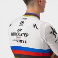 Quick Step Alpha Vinyl Road World Champion Rainbow Jersey 2022 Competizione Maglia da ciclismo a manica corta Squadra di ciclismo professionale Quick Step Alpha Vinyl Road World Champion Rainbow Jersey 2022 Competizione Maglia da ciclismo a manica corta Squadra di ciclismo professionale