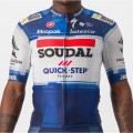 Maglia da ciclismo a manica corta Soudal Quick-Step 2023 Aero Race 6.1 della squadra di ciclisti professionisti