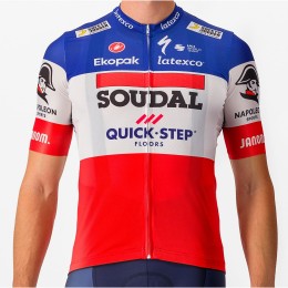 Soudal Quick-Step Campione di Francia 2023 Competizione Maglia da ciclismo a maniche corte Squadra di ciclismo professionale