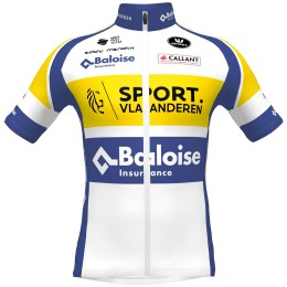 Maglia da ciclismo Sport Vlaanderen-Baloise 2022 a maniche corte della squadra di ciclisti professionisti