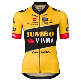 Maglia ciclismo donna TEAM JUMBO-VISMA 2023 a maniche corte team di ciclismo professionistico
