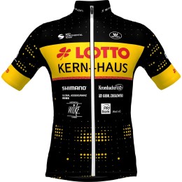 Maglia da ciclismo Team Lotto-Kern Haus 2023 manica corta (cerniera lunga) squadra di ciclismo professionale