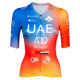 UAE TEAM ADQ 2023 Maglia da ciclismo a manica corta da donna Squadra di ciclismo da donna