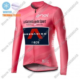 Winter Thermal Fleece Men Giro D'italia INEOS Grenadier 2021 Maglia Ciclismo Manica Lunga 2779-CMH