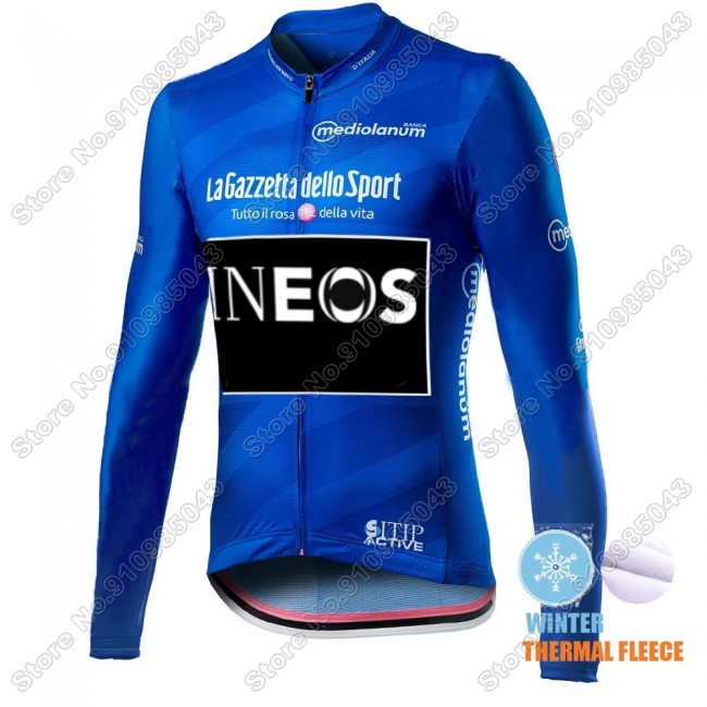 Winter Thermal Fleece Men Giro D'italia INEOS 2021 Maglia Ciclismo Manica Lunga 3644-BNT Winter Thermal Fleece Men Giro D'italia INEOS 2021 Maglia Ciclismo Manica Lunga 3644-BNT