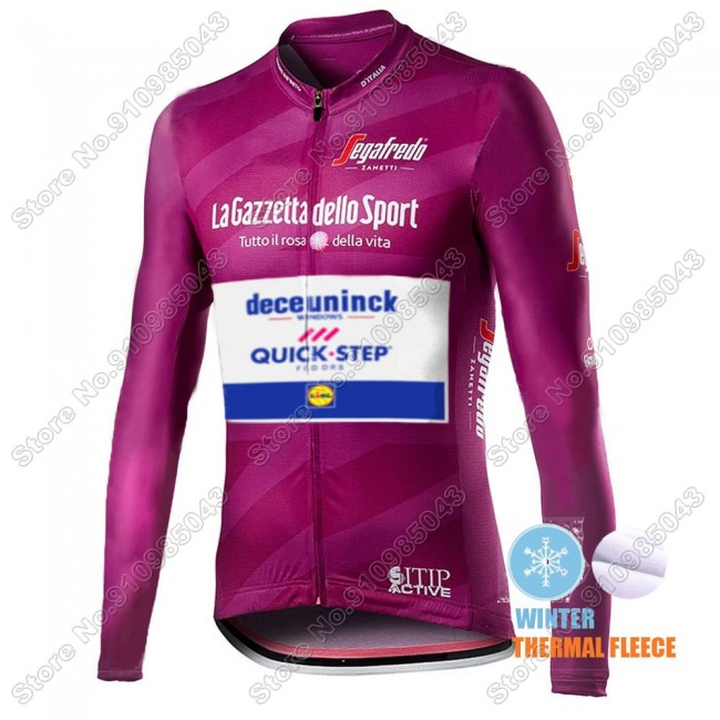 Winter Thermal Fleece Men Giro D'italia Quick Step 2021 Maglia Ciclismo Manica Lunga 9784-VZP Winter Thermal Fleece Men Giro D'italia Quick Step 2021 Maglia Ciclismo Manica Lunga 9784-VZP