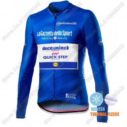 Winter Thermal Fleece Men Giro D'italia Quick Step 2021 Maglia Ciclismo Manica Lunga 8688-ORJ